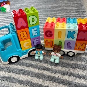 Lego Duplo Alphabet Block Truck Set - Blue, Red, Yellow, Green